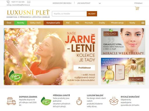 vítejte v e-shopu výrobce kosmetiky fornica cosmetics!. jsme ryze česká kosmetická firma, čerpající zkušenosti z dvou desetiletí trvající spolupráce s předními tuzemskými i zahraničími lázněmi. sázíme na místní přírodní léčivé zdroje, jejichž účinky ještě zdokonalujeme. ve svých produktech využíváme sílu přírody i…