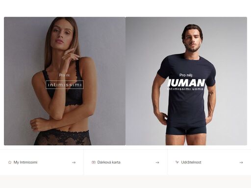objevte dámské a pánské kolekce intimissimi. nakupujte kvalitní spodní prádlo, lingerie, pyžama nebo oblečení od italských mistrů.
