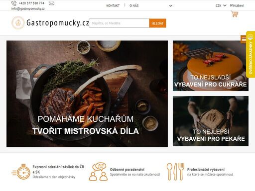 gastropomůcky.cz - profesionální vybavení pro gastro, gastropomůcky.cz