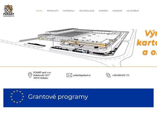 pokart kartonáž vyrábí lepenky, kartón, kartónové obaly, potravinářské obaly, krabice s novou technologií.