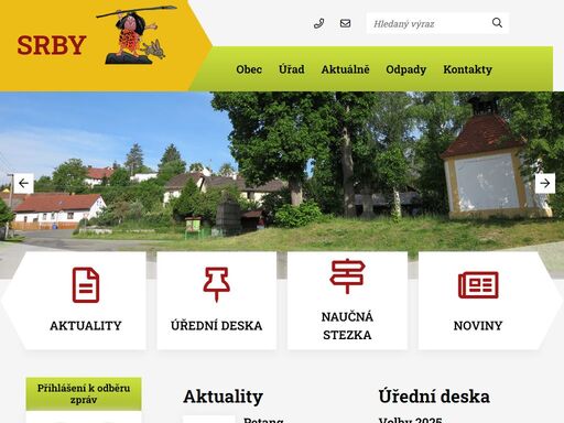 oficiální stránky obce srby