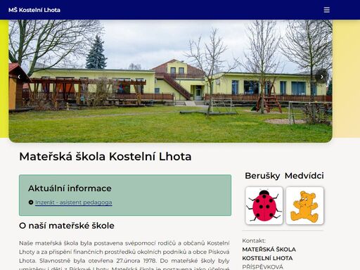 mateřská škola kostelní lhota mateřská škola kostelní lhota