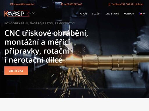nabízíme kovoobráběčské práce na cnc strojích, frézování, soustružení, broušení, vrtání a zakázkovou výrobu.