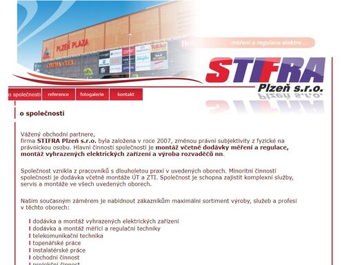 stifra, měření a regulace elektro