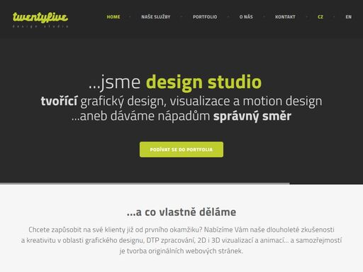 design studio twentyfive nabízí komplexní služby grafického designu, tvorbu loga včetně manuálu, vizuální styl firmy, návrhy a zpracování internetových stránek, animace.