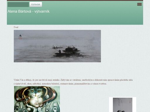 ateliér - umění, dekorované sklo, bižuterie, vitráže, písmomalířství, restaurování, tušová malba, sumie