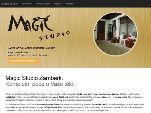 magic studio žamberk, kadeřnictví, kosmetika, modeláž nehtů, masáže