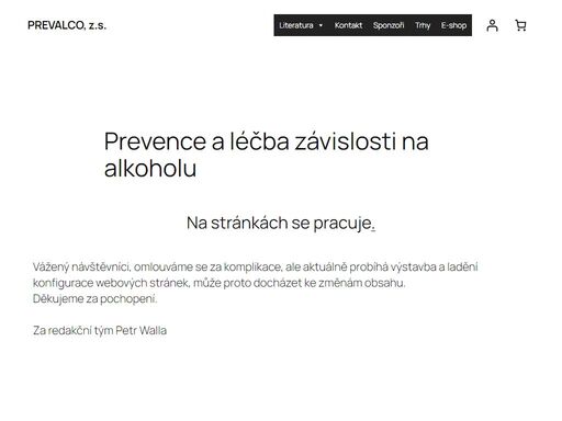 prevence a léčba závislosti na alkoholu.