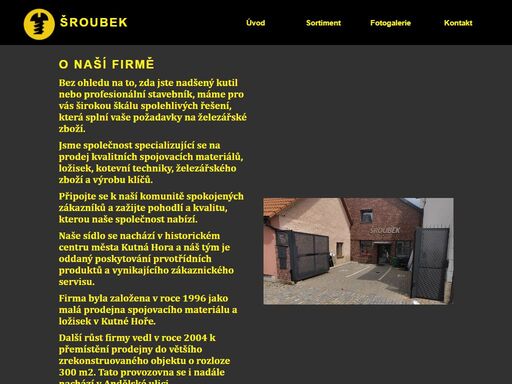 jsme obchod v kutné hoře se všemy možnými druhy spojovacího materiálu