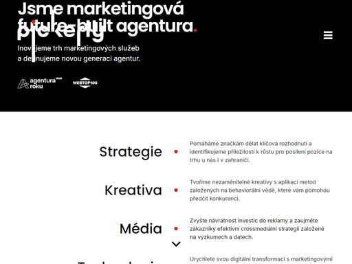 inovujeme trh marketingových služeb a definujeme novou generaci agentur.