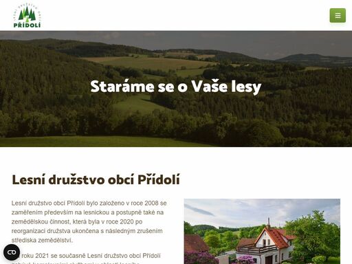 stránky lesního družstva obcí přídolí založeného v roce 2008.