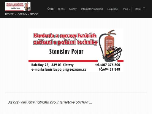 již brzy aktuální nabídka pro internetový obchod ...
