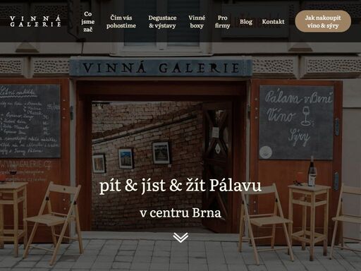 jsme vinná galerie, kousek pálavy v srdci brna