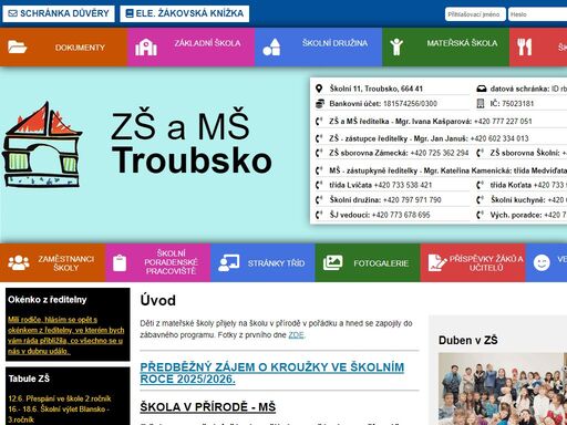 základní škola a mateřská škola troubsko