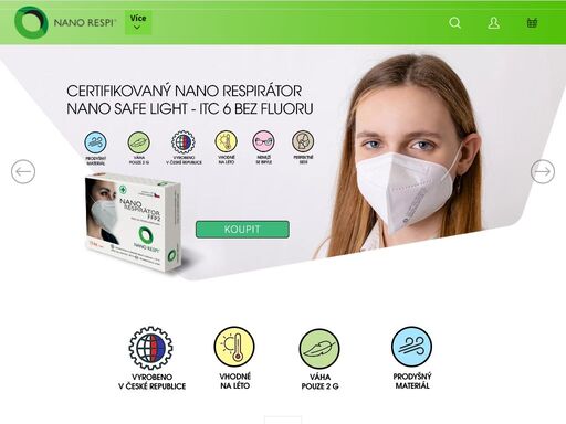 nanorespi® - nano roušky a nano respirátory pro vaši ochranu. podnět k založení firmy nanorespi s.r.o., vzešel z dlouhodobé vzájemné spolupráce. spojila se zde více jak třicetiletá zkušenost v obchodním světě a výzkumný tým s více jak desetiletou praxí v oboru pokročilých nanotechnologií a nanovláken.
naší nespornou…