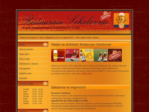restaurace sokolovna vejprnice