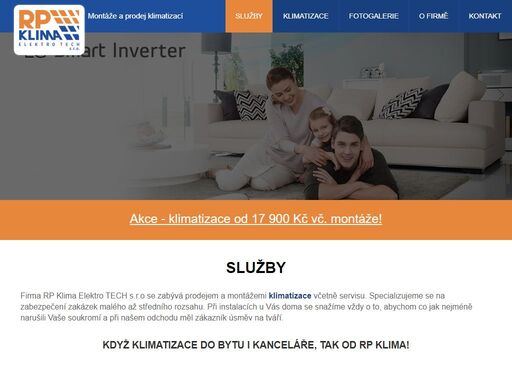kvalitní a velice úsporná domácí klimatizace do bytu i kanceláře. včetně profesionální instalace a pravidelného servisu. když klimatizace, tak od rp klima!