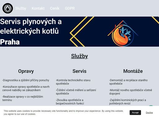 servis, opravy, revize, uvedení do provozu a montáže plynových a elektrických kotlů v praze. nabízíme služby pro značky bosch, junkers, protherm, buderus, vaillant, veissmann a další..