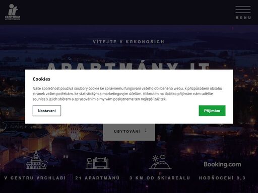 ubytujte se v krkonoších, apartmány ve vrchlabí jsou ideální, na sjezdovky je to 10 minut autem.