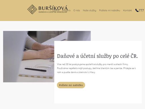 daňová a účetní kancelář marta buršíková, daňové poradenství, vedení účetnictví a zpracování mezd v přerově a online po celé čr. specializace  na menší a střední firmy. 30 let na trhu. požádejte nás o nabídku.