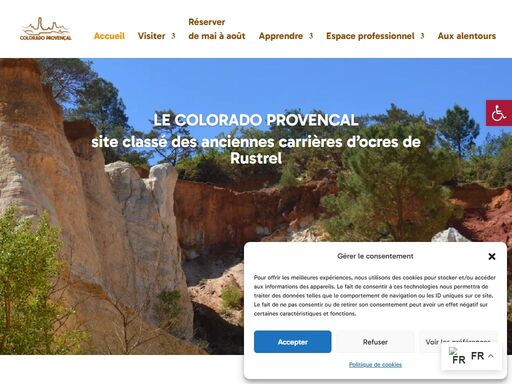 venez découvrir le site classé des anciennes carrieres d'ocre de rustrel, un ancien site d'exploitation. toute l'actualité du site.