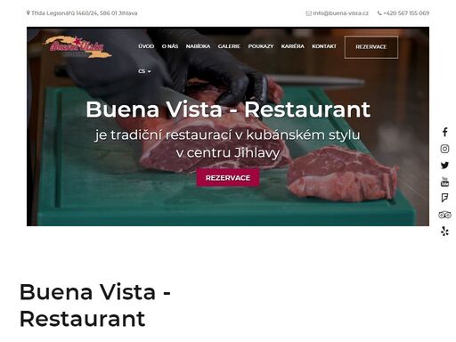 buena vista - restaurant je tradiční restaurací v kubánském stylu v centru jihlavy (kraj vysočina)
