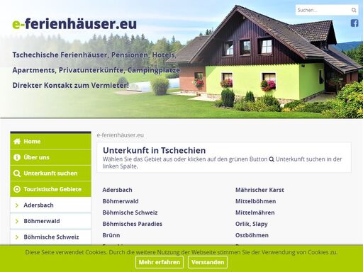 tschechische ferienhäuser, pensionen, hotels, apartments, privatunterkünfte, campingplätze. direkter kontakt zum vermieter! keine vermittlung oder provision!