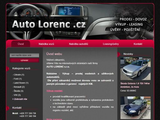 osobní auta, prověřená auta,  různé značky automobilů, původ auta