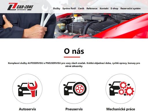 autoservis - pneuservis car-zone nabízí klientům kvalitu, spolehlivost a rychlé jednání. poskytujeme komplexní služby autoservisu pro vozy všech značek.