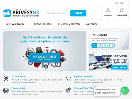 ?přívěsyhk - náhradní díly a příslušenství. blatníky a zástěrky  
     bočnice, uzávěry, panty  
     elektro, svítilny, odrazky  
     hydraulika  
     klíny a držáky  
 konstrukční díly  
 nájezdy  
    nájezdové brzdy a díly  
     nápravy a díly náprav  
     navijáky a příslušenství  
     opěrná…