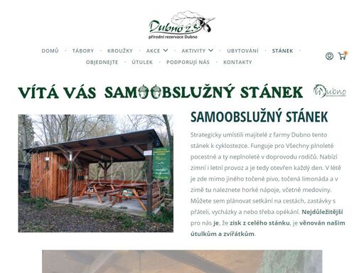 nezisková, volnočasová, ekologická, výuková organizace s vlastním útulkem a agroturistikou. je středem přírodní rezervace dubno u české skalice. poloha je významná s dobrou dostupností k vodní nádrži rozkoš, nedaleké ratibořice a babiččino údolí, na cyklo trase směr zámek náchod.