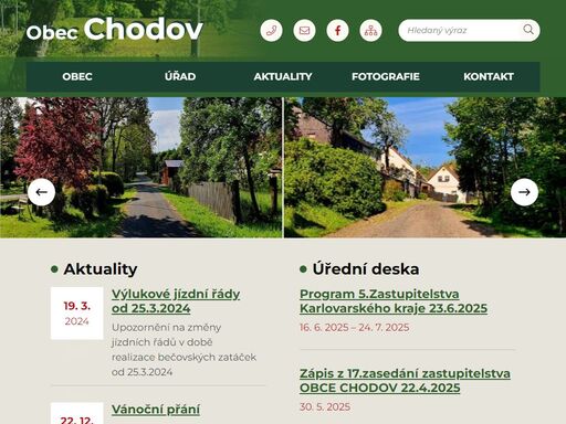 oficiální stránky obce chodov