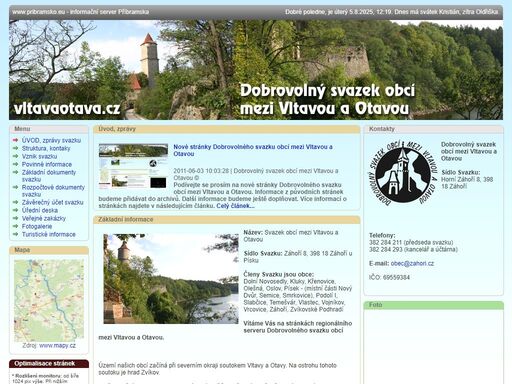 oficilální stránky - svazek obcí mezi vltavou a otavou