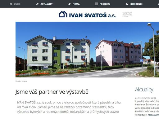developerská společnost zaměřující se na zakázky pozemníh stavitelství.