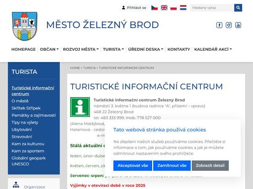 oficiální stránka města a městského úřadu železný brod