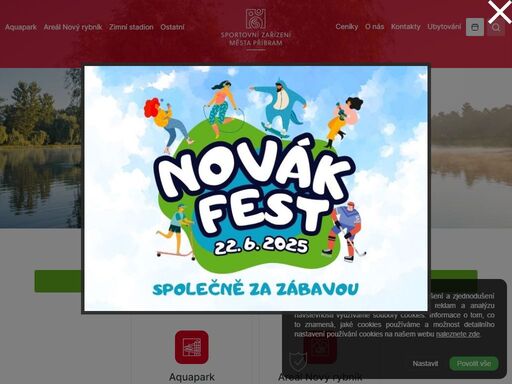 sportovní zařízení města příbram je příspěvkovou organizací města příbram, která nabízí široké portfolio služeb z oblasti sportu, kultury, zábavy a rekreace včetně ubytování. organizace je rozdělena do 3 základních středisek: plavecký bazén (aquapark, sportovní hala, ubytování), zimní stadion (zimní stadion, ubytování) a nový rybník (koupaliště s atrakcemi, adventure golf, minikemp).