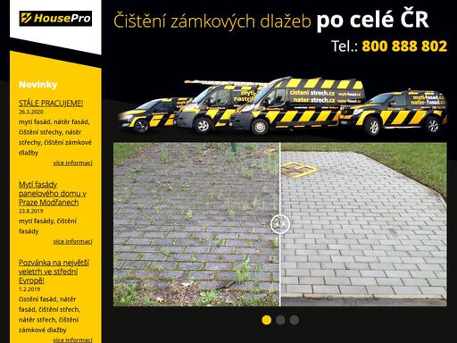 čištění zámkových dlažeb  - housepro daniel menšík