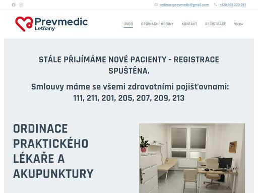 mudr. gabriela počtová, mba praha nová ordinace praktický lékař