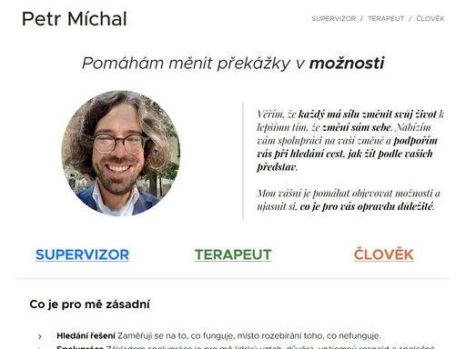 proměňte výzvy v příležitosti – petr míchal poskytuje efektivní supervizi a psychoterapii zaměřenou na řešení pro jedince i týmy. osobně i online v jihočeském kraji a praze.