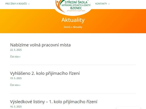 střední škola gastronomie, hotelnictví a lesnictví bzenec 