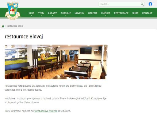 stránky fotbalového klubu sk zbraslav