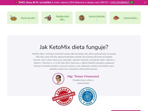 proteinová ketonová dieta ketomix je postavena tak, abyste zhubli rychle a bez hladovění. výhodné keto balíčky obsahují proteinové koktejly, kaše, polévky a omelety. jídelníček zdarma.