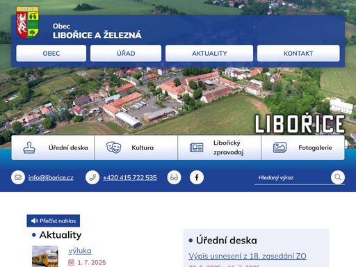 oficiální stránky obce libořice
