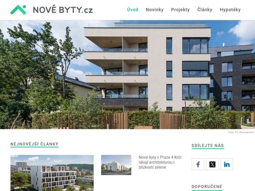 hledáte nový byt v praze a okolí? chcete znát ceny bytů a trendy na realitním trhu? přinášíme tipy na novinky v nabídce developerů, informace o o vývoji cen bytů a nemovitostí, komentáře odborníků. a co hypotéky? ani na ně nezapomínáme
