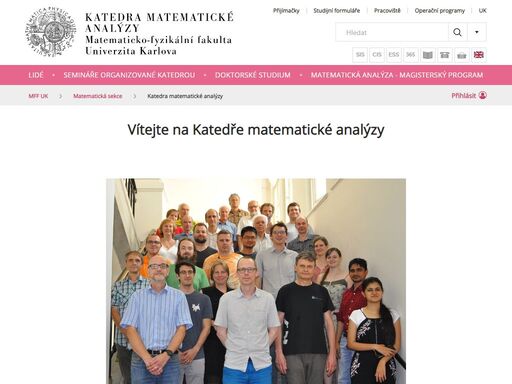 vítejte na katedře matematické analýzy       telefon: +420 221 913 246 ...