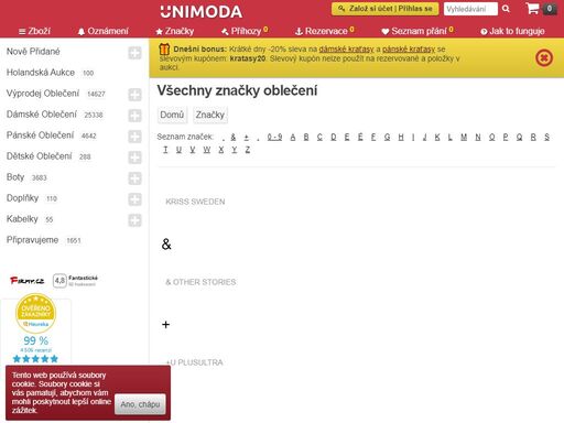 second hand e-shop s kvalitním oblečením. více než 10 let na trhu! second hand móda za skvělé ceny – holandská aukce s poklesem ceny až o 99%.