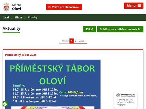 oficiální web města oloví. leží na rozhraní krušných hor a smrčin na obou březích říčky svatavy a je obklopeno mohutným, převážně smrkovým porostem.
