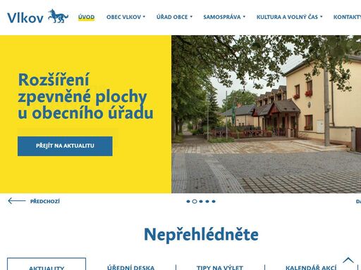 sledujte dění v obci vlkov. aktuality, důležité informace, kontakty a komunikace s úřadem.