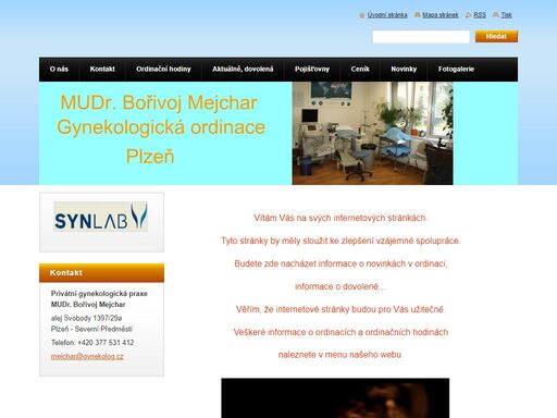 mudr. bořivoj mejchar, gynekologická ordinace plzeň, naše péče gynekologie, porodnictví, ultrasonografie, držitel certifikátu k provádění superkonziliárních vyšetření, ultrasonografický přístroj nejvyšší třídy.............

