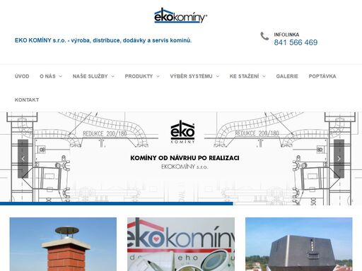 výroba, distribuce, dodávky a servis komínů.